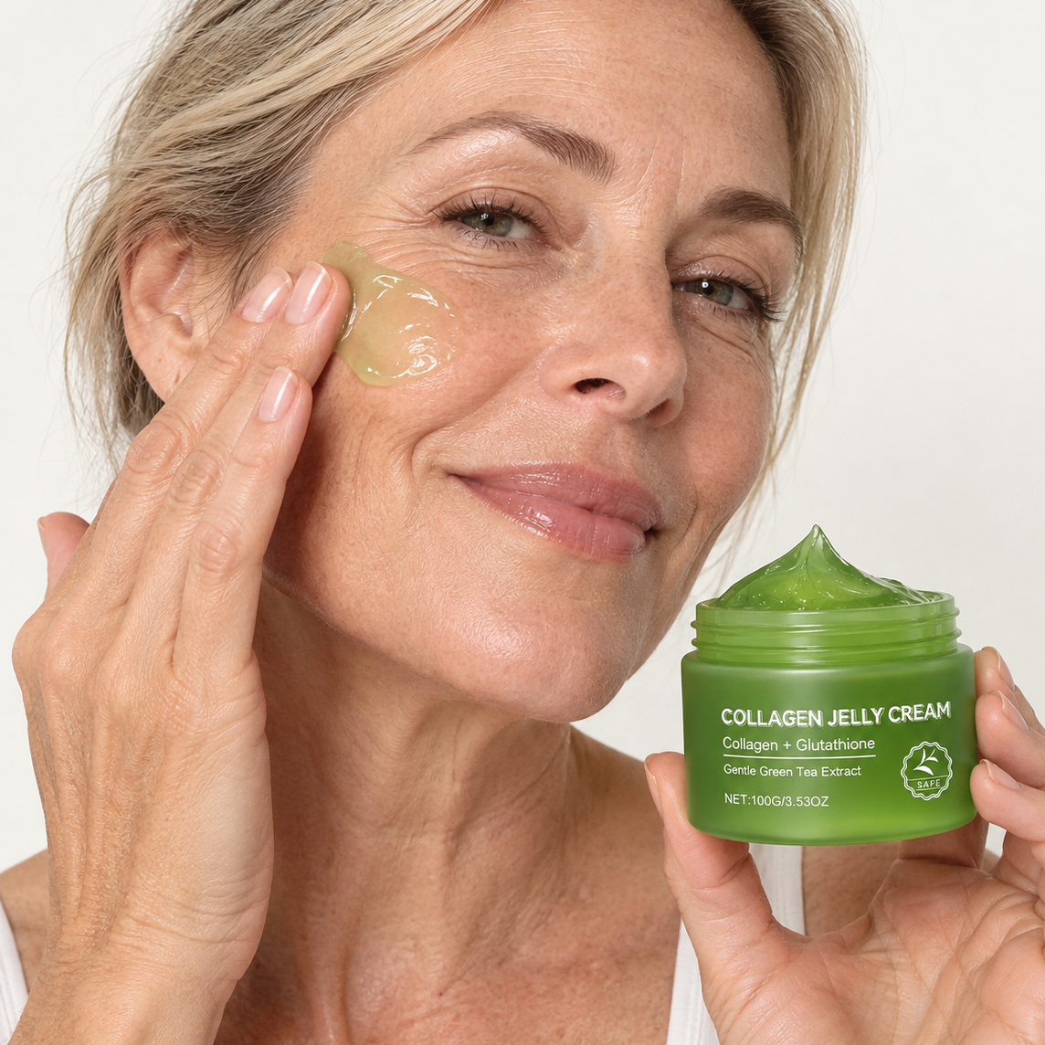 Green Tea Collagen Jelly Cream (Collagen + Glutathione)