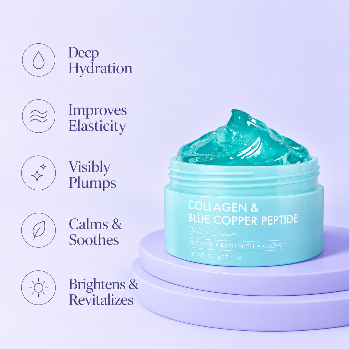 Blue Copper Peptide Collagen Jelly Cream