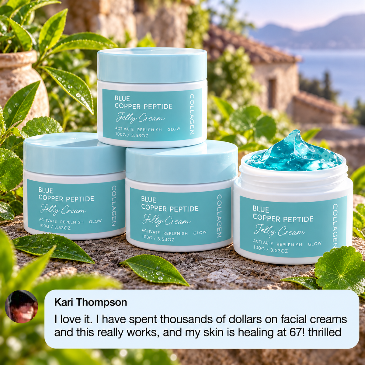 Blue Copper Peptide Collagen Jelly Cream