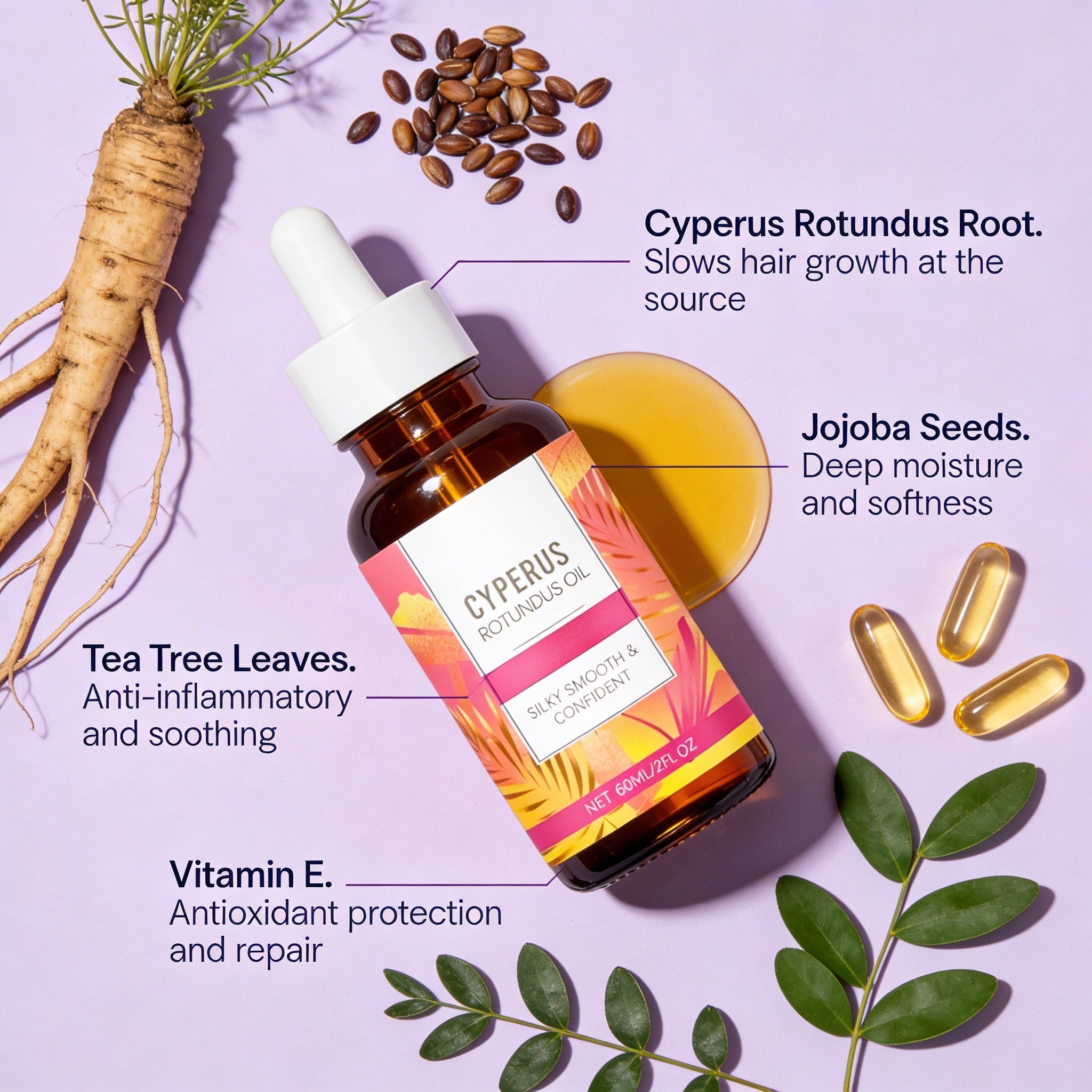 Cyperus Rotundus Oil For Hair Removal
