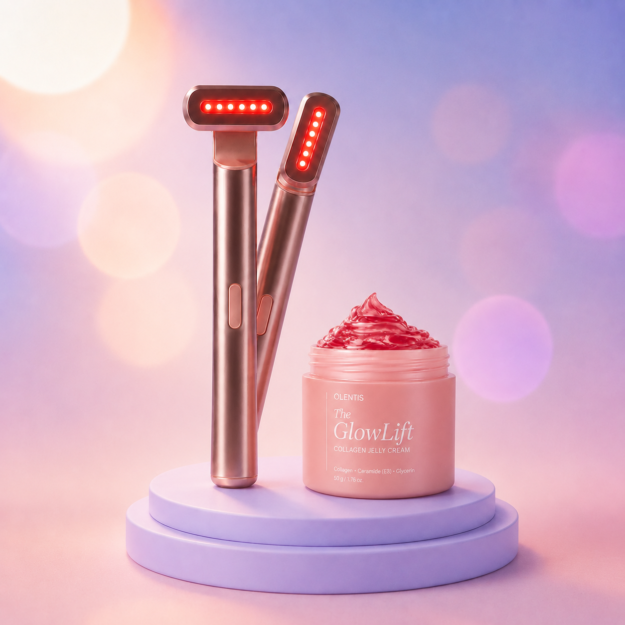 The Radiance Ritual: RenewPro Red Light Wand + Jelly Cream