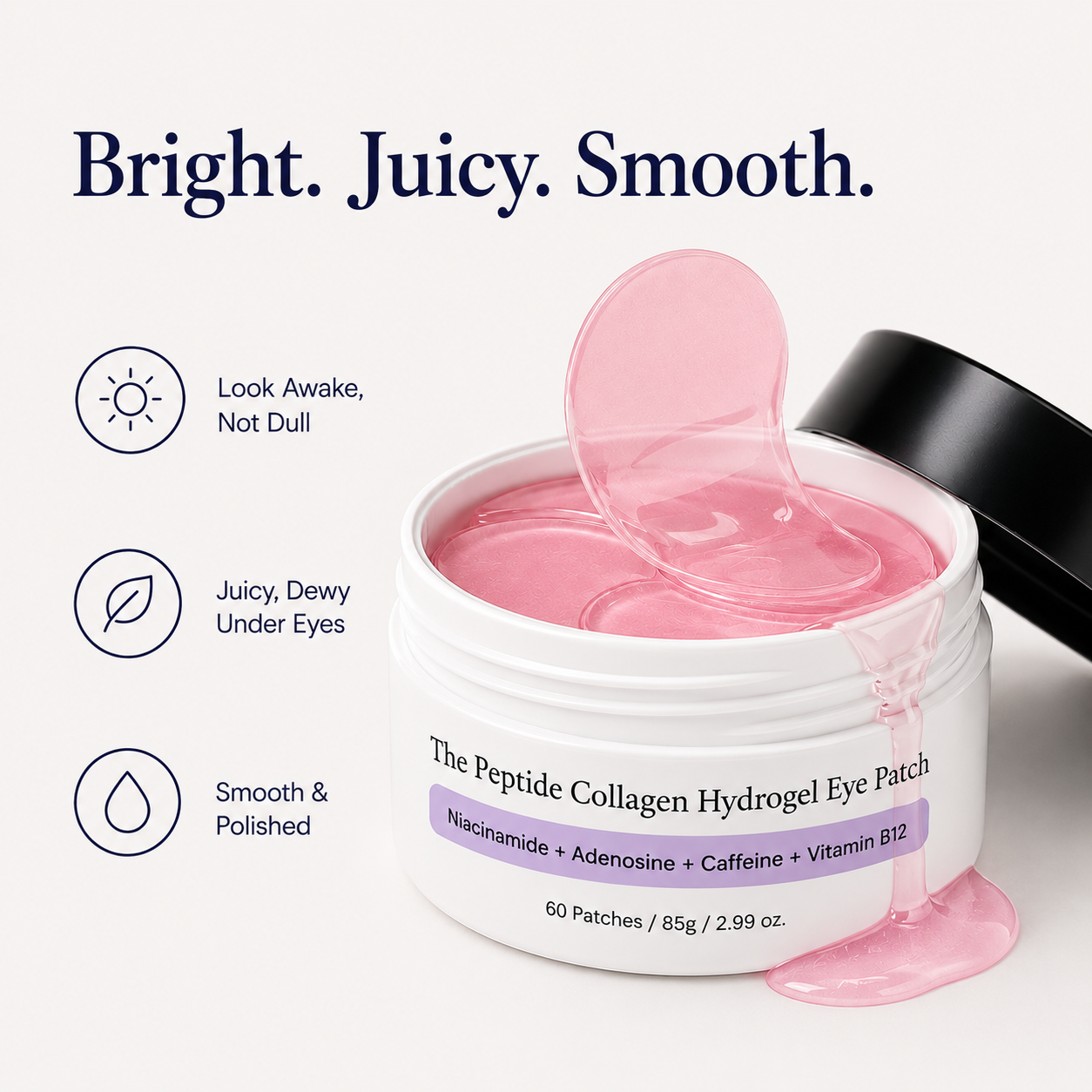 Peptide Collagen Hydrogel Eye Patches