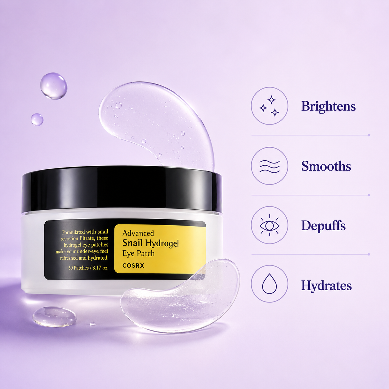 Advanced Snail Hydrogel Eye Patches