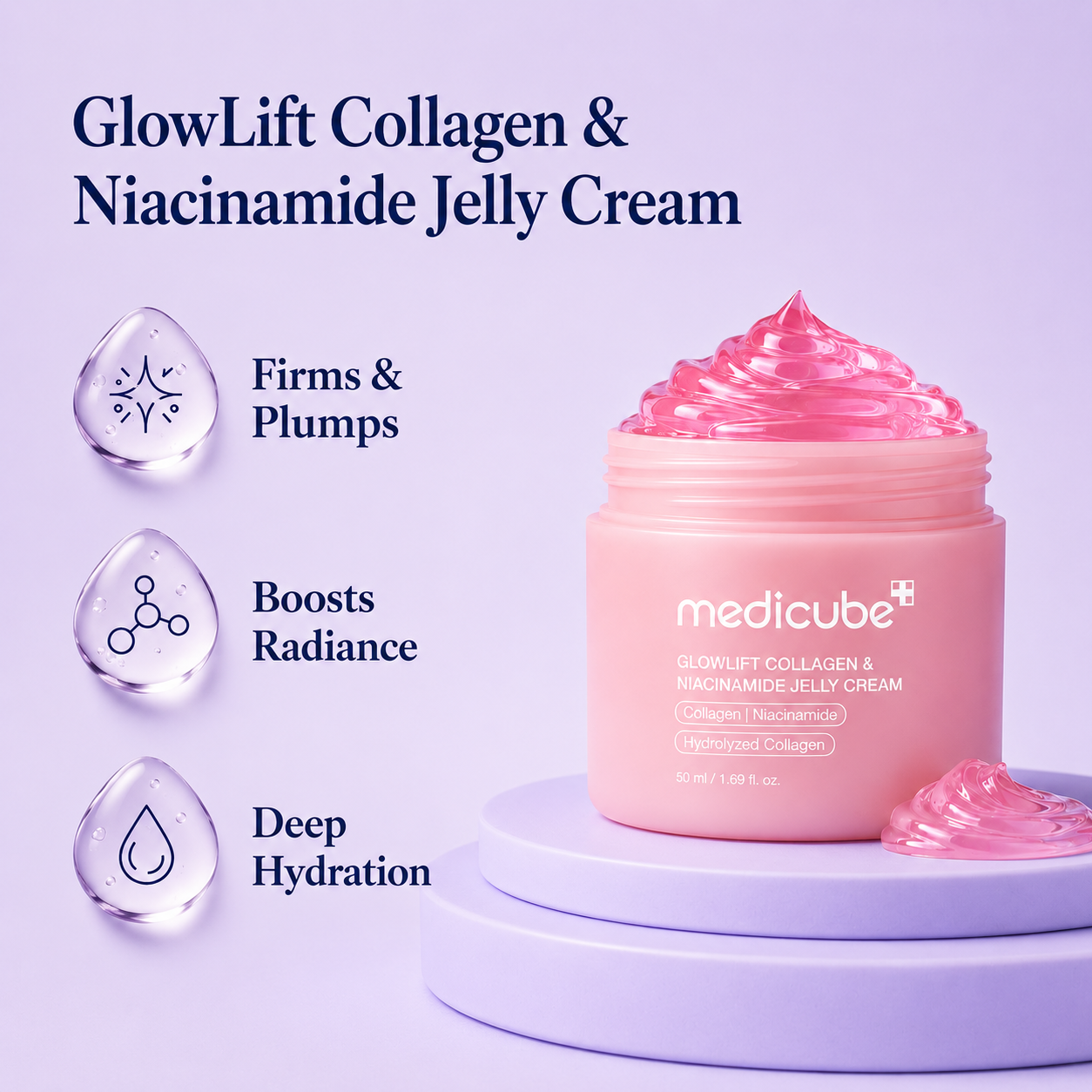 GlowLift Collagen & Niacinamide Jelly Cream